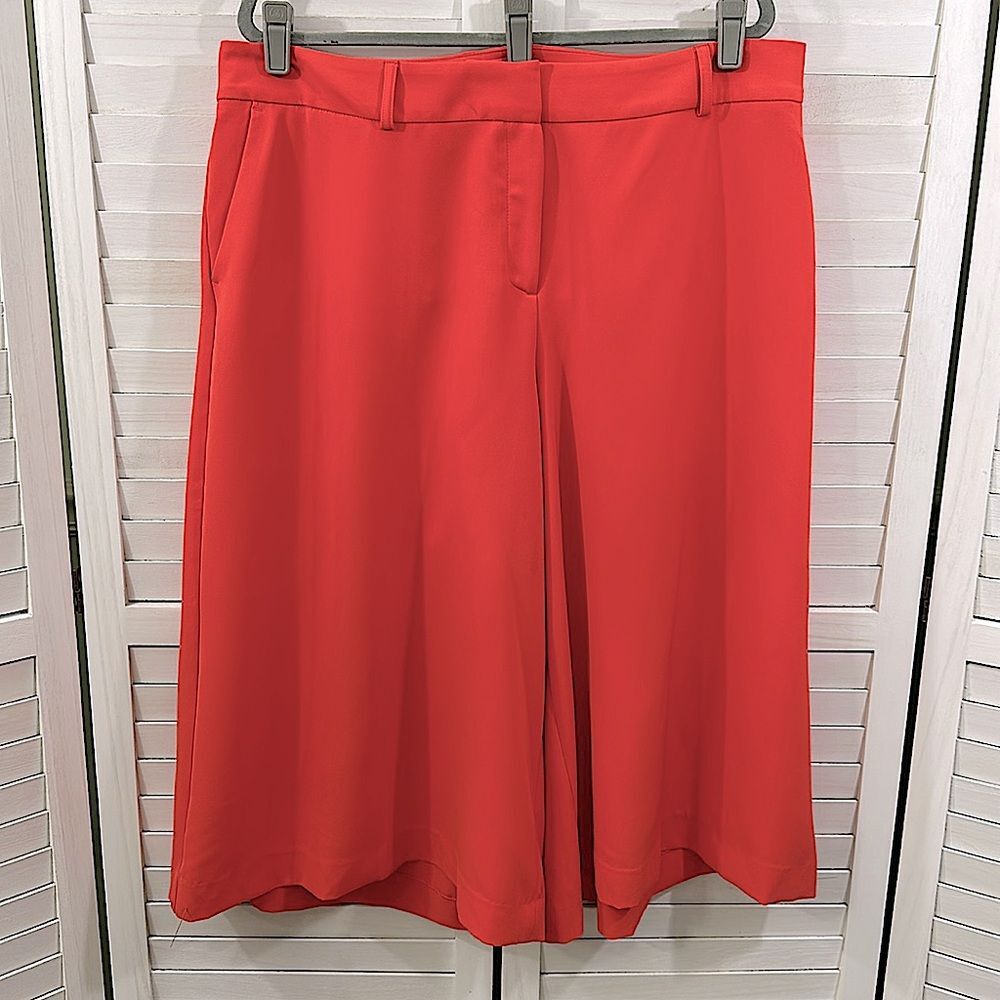 Lane Bryant Plus Size 18 Coral Crop Capri Infinite Stretch Wide Leg Culottes - Picture 2 of 12